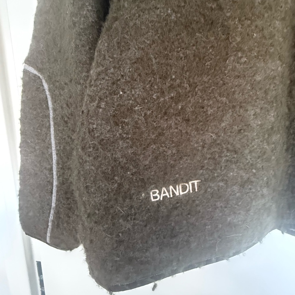 Bandit Running Olive Green Wool Full zip jacket medium - Picture 4 of 5
